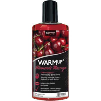 Huile de massage Warm Up cerise chauffante et léchable, comestible pour zones érogènes