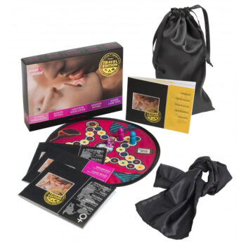 Mission Intime version voyage jeu érotique couple avec plateau, écharpe et missions coquines