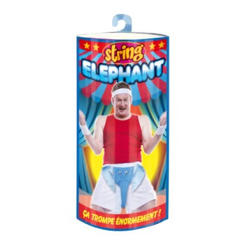 String homme éléphant bleu humour sexy avec trompe et oreilles – Sexity