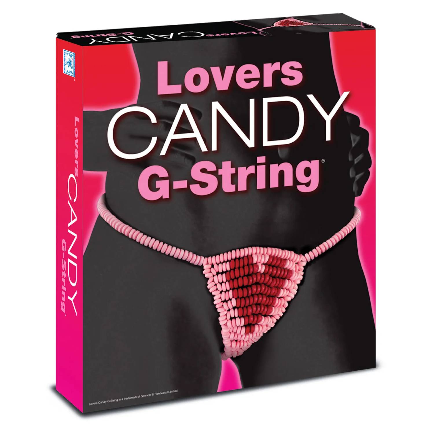 String bonbon femme comestible avec cœur rouge, sexy et gourmand.
