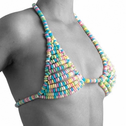 soutien gorge bonbon sexy comestible