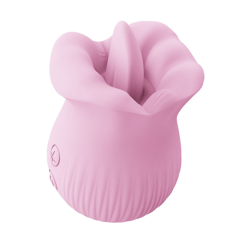 Stimulateur clitoridien langue vibrante silicone rose