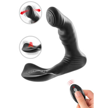 Stimulateur de prostate vibrant va-et-vient base vibrante périnée