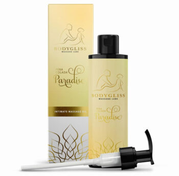 flacon Bodygliss Pina Colada de face – lubrifiant silicone premium – Sexity Nantes