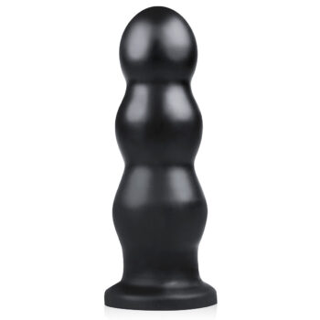 plug anal geant buttr tactical III de face sur fond neutre – PVC nervuré noir – Sexity Nantes