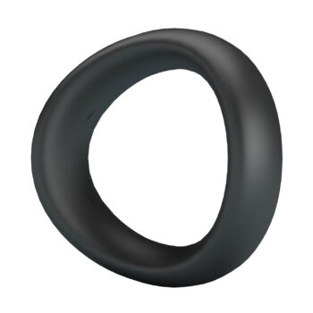 Cockring silicone large incurvé Crazy Bull 2 cm largeur vue de face fond blanc