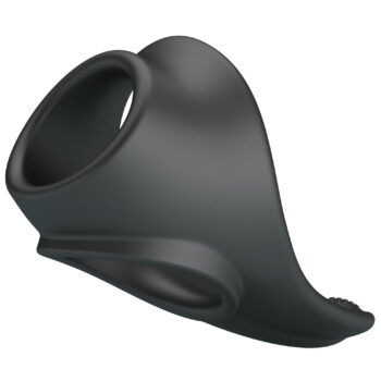 Cockring double silicone stimulateur périnée picots doux vue de face fond blanc