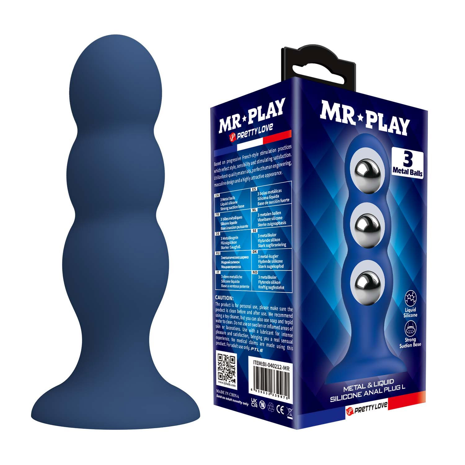 plug anal billes internes acier mouvement stimulation