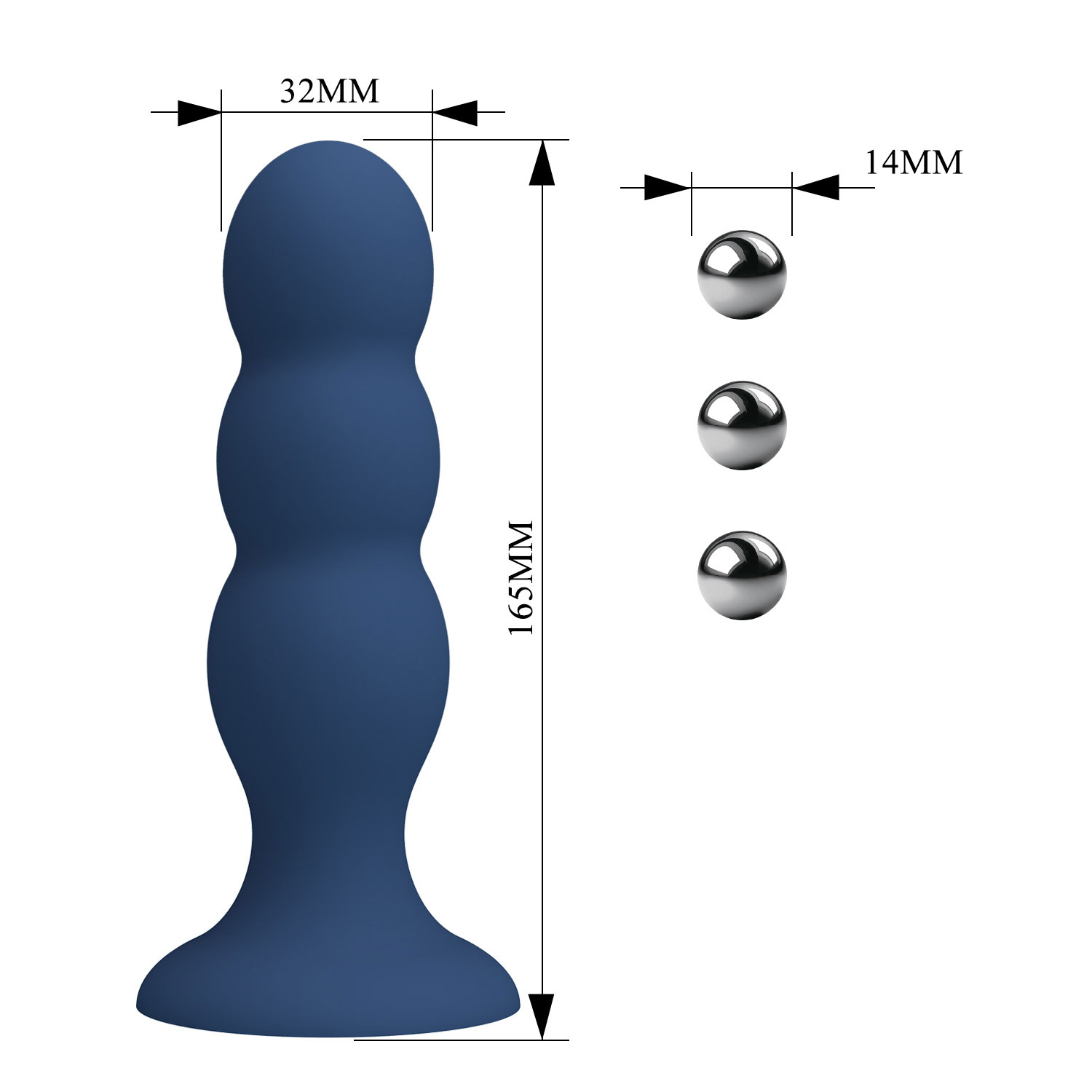 plug anal progression insertion boules detail dimensions