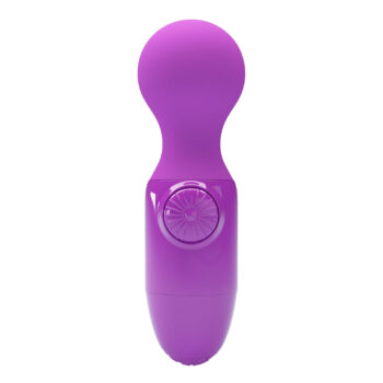 Mini masseur clitoridien Little Cute Pretty Love silicone violet vue de face fond blanc