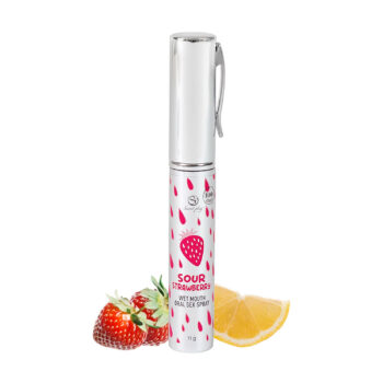 Spray buccal fraise acidulée Secret Play vue de face fond blanc