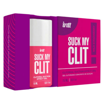 Gel clitoridien Intt Suck My Clit fraise des bois 15ml vue de face fond blanc