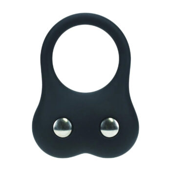 Cockring lesté en silicone vue de face fond blanc