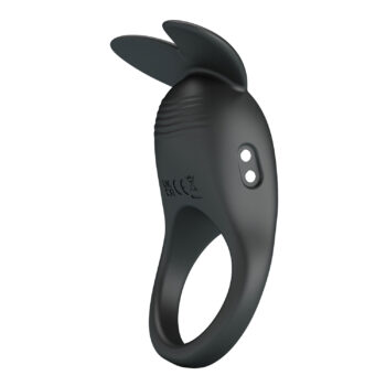 Anneau vibrant silicone vue de profil fond blanc