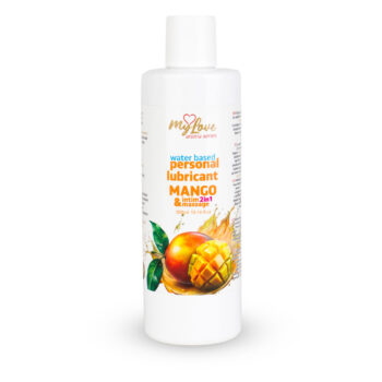 Lubrifiant mangue MyLove 300 ml vue de face fond blanc