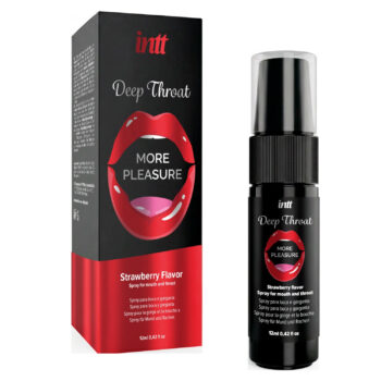 Spray fellation goût fraise 12 ml vue de face fond blanc