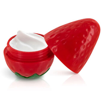 Baume pour tétons goût fraise Exsens Oh My Strawberry, vue de face fond blanc